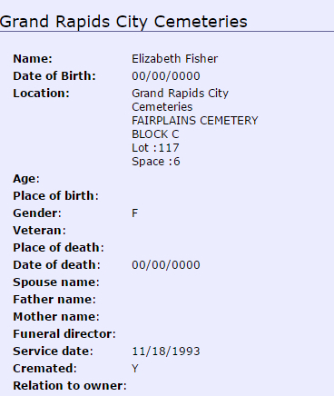 Elizabeth J Fisher_burial