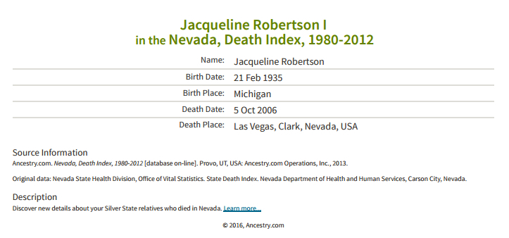 Jaqueline Robertson_death